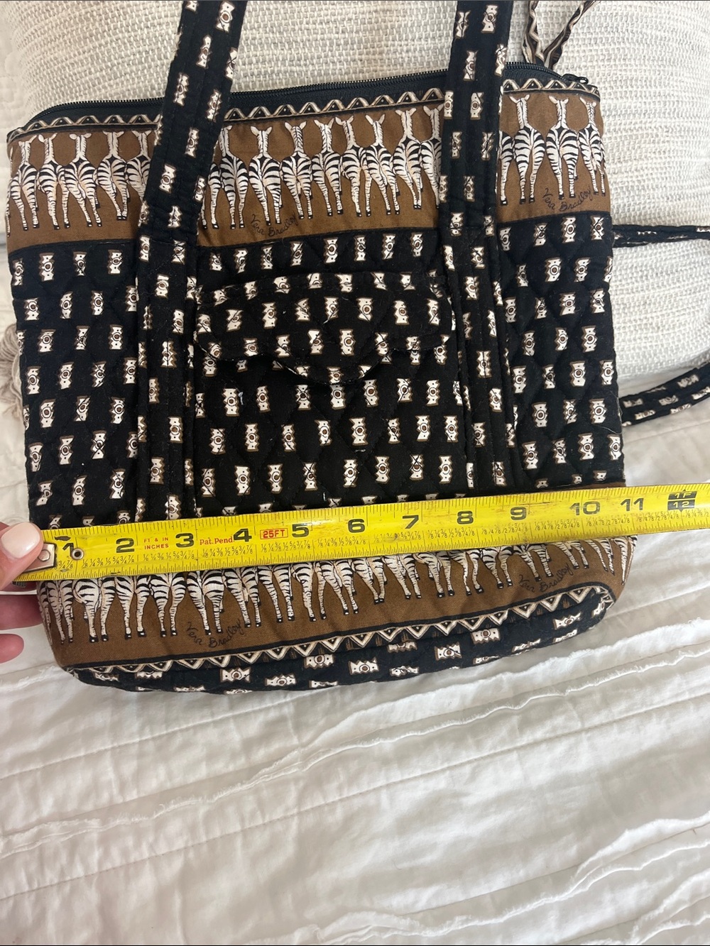Vera Bradley zebra printed tote - Picture 6 of 9